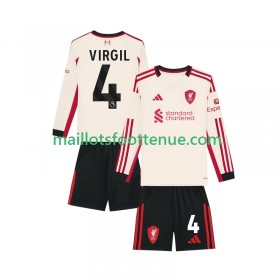 Maillot/Tenue Liverpool Virgil van Dijk 4 Enfant Exterieur 2025/2026 Manche Longue